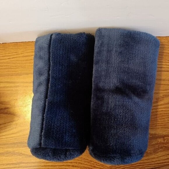 Golf Club Wood Head Cover X & 1 Plush Barrel Navy Blue Fuzzy Acrylic Unbranded - Picture 3 of 4